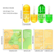 Hydrating Lip Oil Pack, 2 Pack Clear Fruit Extract Lip Oil Set or Lip Color and Shine, Dry Lip's Moisturizing Hydrating an...