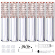 AMORIX 6pcs Lip Gloss Tubes with Wand 5ml Empty LipGloss Containers Pearl Diamond Lipgloss Bottles Lip Gloss Supplies Kit ...