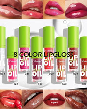 4 Colors Lip Oil Lip Glaze Set,Hydrating Tinted Plumping Lip Gloss,Shiny Glow Reviver Lip Care Oil,Longlasting Non-sticky ...
