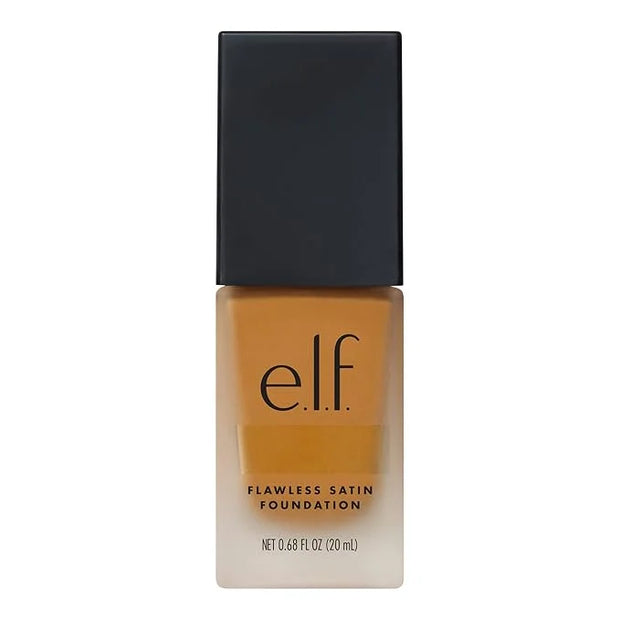 e.l.f. Flawless Satin Foundation, Lightweight & Medium Coverage, Semi-Matte Finish, Vegan & Cruelty-Free, Suede, 0.68 Fl O...