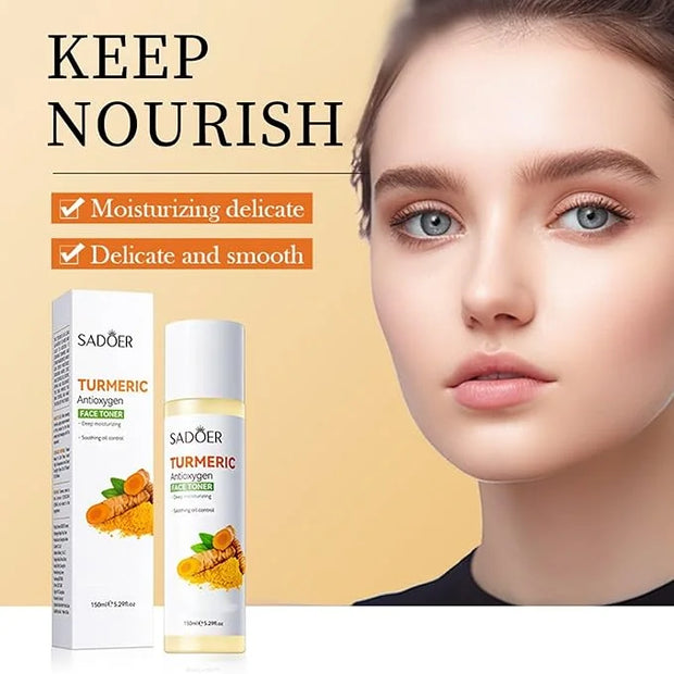 Turmeric Skincare Set, Ginger Root Extract, Reduce Oil Secretion, Regulate Oil and Water Balance, Radiant Skin, Valentine'...