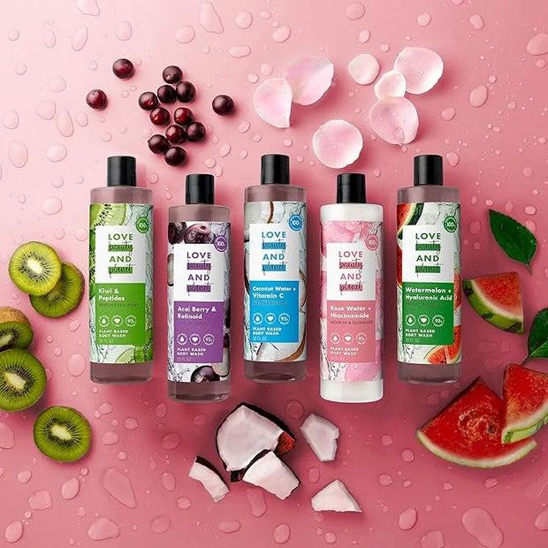 Love Beauty and Planet Plant-Based Body Wash Hydrate and Restore Skin Watermelon and Hyaluronic Acid Made with Plant-Based...