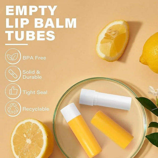 LotFancy Lip Balm Tubes Empty, 28Pcs