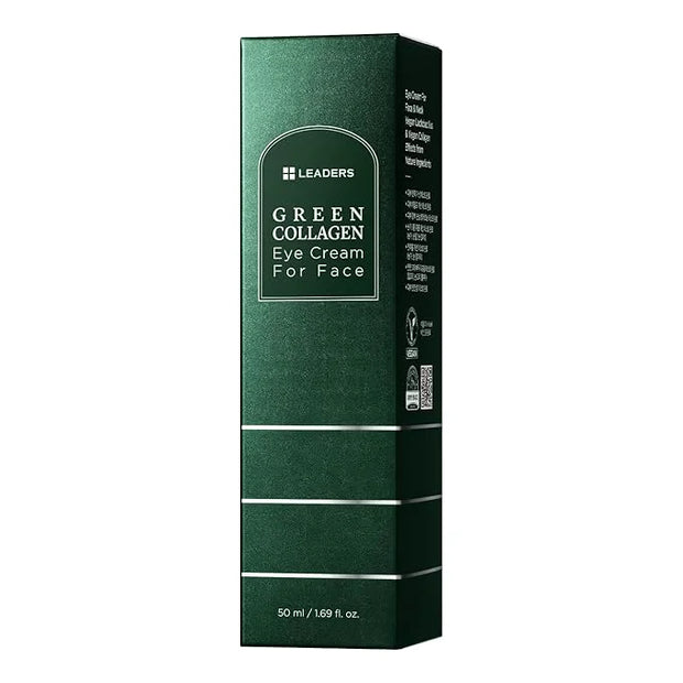 LEADERS Green Collagen Eye Cream for Face – Vegan Anti-Aging Eye Treatment, Reduces Fine Lines & Dark Circles Without Irri...