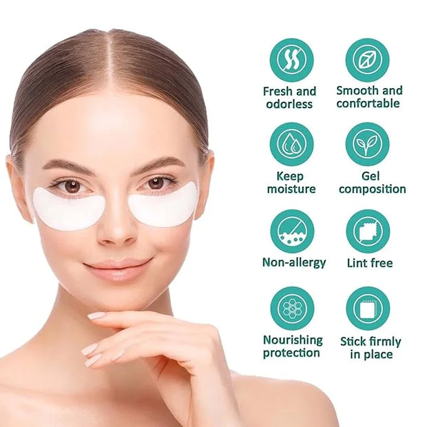 50 Pairs Under Eye Pads, Eyelash Extension Eye Pad for Lash Extensions, Hydrogel Eye Patch DIY False Eyelash Lash Extensio...