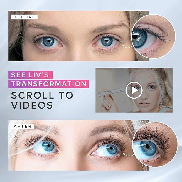 NYK1 CONCENTRATED Lash Serum For Eyelash Growth (XL - 8ml) LashForce Eyelash Serum To Grow Lashes Longer And Thicker - Eye...