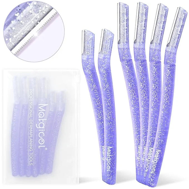 Women’s Dermaplane Razor for Face & Eyebrow - Anti-Cutting Japanese Blades for Eyebrow and Facial Hair Removal, Achieve Si...