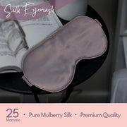 CELESTIAL SILK 100% Silk Sleep Mask for Women with Silk Covered Elastic Strap, Eye Mask for Sleeping (One Size, Charcoal G...