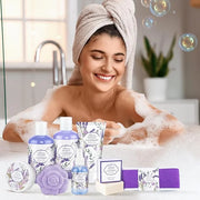 Lavender & Jasmine Scented Spa Gift Set for Women, Includes Body Lotion, Shower Gel, Salts, Bubble Bath, Body Mist, Soap, ...