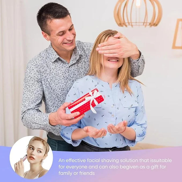 Facial Hair Removal for Women- as Seen on TV Painless Face Shaver -Painless Womens Facial Hair Remover with 2 Replacement ...