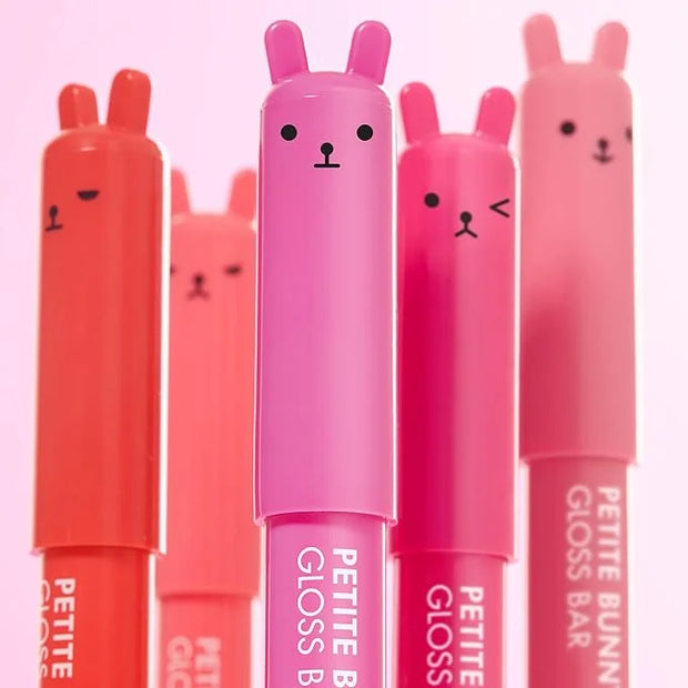 TONYMOLY Petit Bunny Lip Gloss for Women, Easter Basket Stuffer, Long Lasting Lip Crayon, Korean Lip Gloss, Vitamin E Enri...