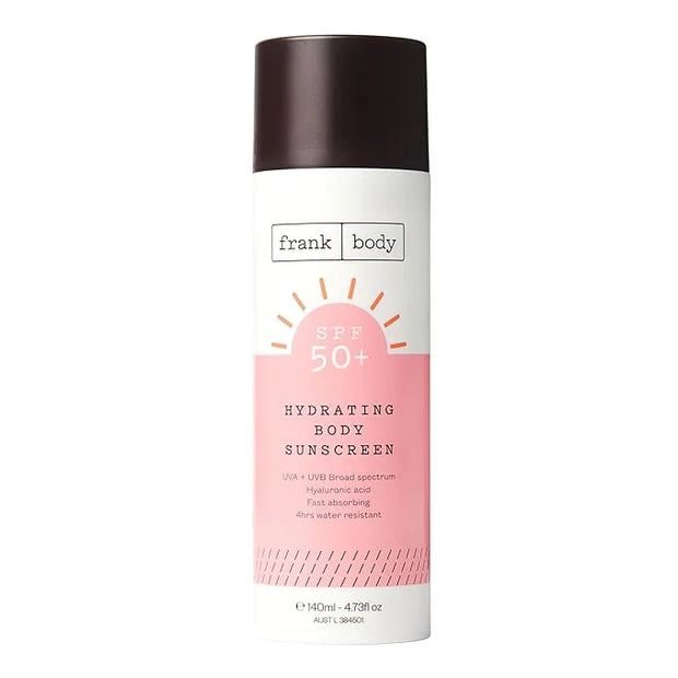 Frank Body SPF50+ Hydrating Body + Facial Sunscreen | Vegan & Cruelty- Free | UVA & UVB Broad Spectrum Sunscreen | Oxybenz...