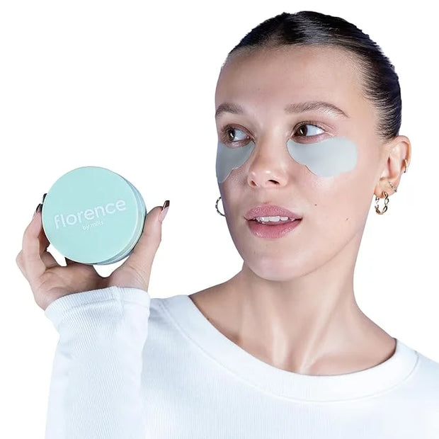 florence by mills Floating Under the Eyes Depuffing Gel Pads, Look Alive Brightening Eye Cream - Product Image