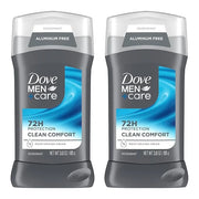 Dove Men+Care Deodorant Stick for Men Clean Comfort Pack of 2 Aluminum Free 72-Hour Odor Protection Mens Deodorant with 1/...