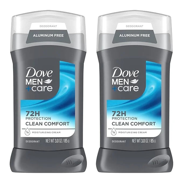 Dove Men+Care Deodorant Stick for Men Clean Comfort Pack of 2 Aluminum Free 72-Hour Odor Protection Mens Deodorant with 1/...