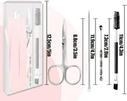 [9+1 PCS] Tweezers Kit, Tweezer for Women Facial Hair, Professional Tweezers Set, Eyebrow Tweezer, Professional Stainless ...