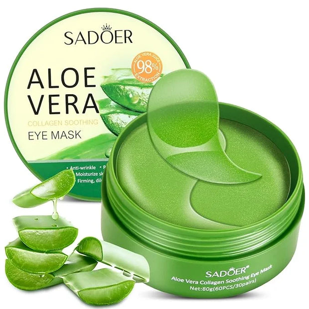 Under Eye Mask, 60 PCS Aloe Vera Under Eye Patches for Dark Circles, Eye Puffiness & Dark Circles Treatment,Under Eye Gel ...