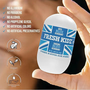 Fresh Kidz Roll On Deodorant for Kids and Teens - Baking Soda and Aluminum-free 24 Hour Protection for Sensitive Skin - Bo...