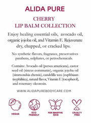 Cherry Lip Balm Collection, Vegan Lip Lips,