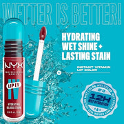 NYX PROFESSIONAL MAKEUP Lip IV Hydrating Glossy Lip Stain with 12HR Hydration - Blush Rush (Pink) - Product Image