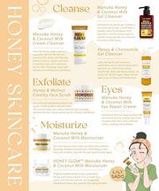 LILY SADO MILK+MANUKA™ Coconut Milk and Manuka Honey Natural Face Moisturizer - Non Greasy Organic Facial Cream with Cocoa...