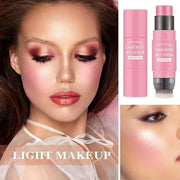 Cream Blush Stick with Brush,Waterproof Multi Cream Makeup Stick,Lightweight,Long-lasting,2 in 1 Multi Blush for Cheeks & ...