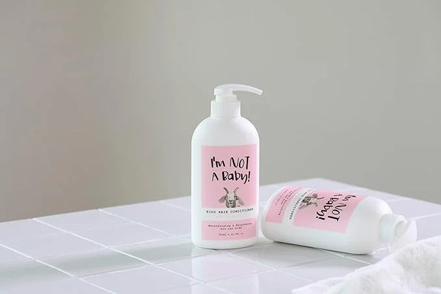 I'm NOT A Baby! Kids Hair Conditioner, Dermatologist Tested, Allergen-Free, Zero Silicon, Goat Milk & Shea Butter, PETA Cr...