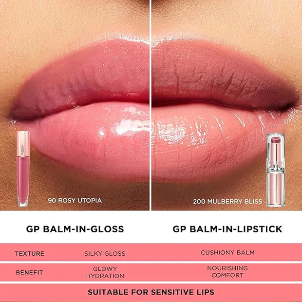 L'Oreal Paris Glow Paradise Hydrating Tinted Lip Balm-in-Gloss with Pomegranate Extract & Hyaluronic Acid, Ultra-Gentle, N...