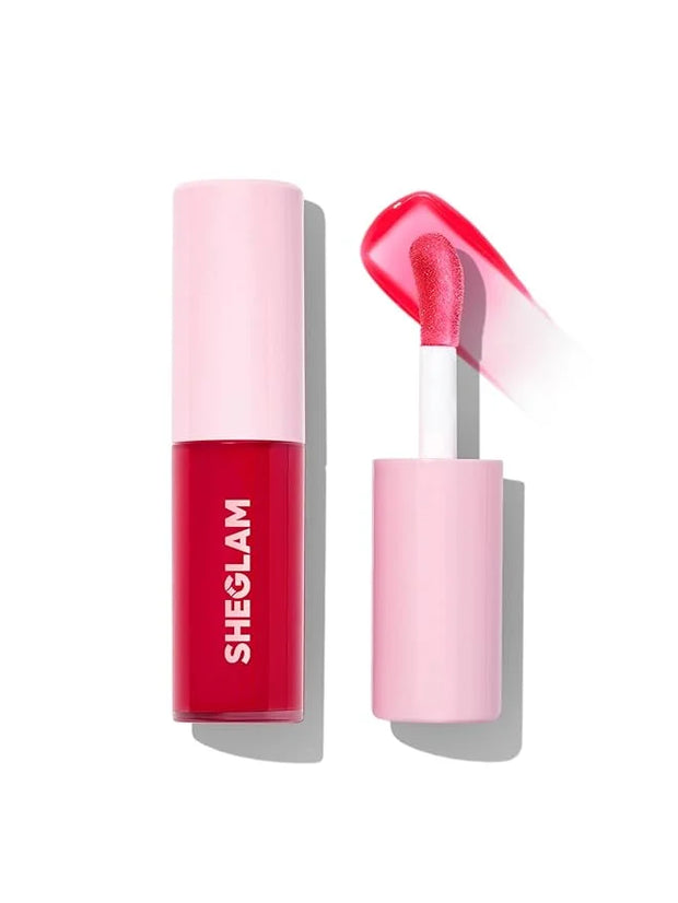SHEGLAM Jelly Wow Tinted Lip Oil Plumping Lip Gloss Natural -Pinky Swear - Product Image