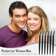 16 Pcs Black Eyebrow Razor, Face Razors Multipurpose, Facial Razors for Women Men, Eyebrow Trimmers Shaver with Protective...