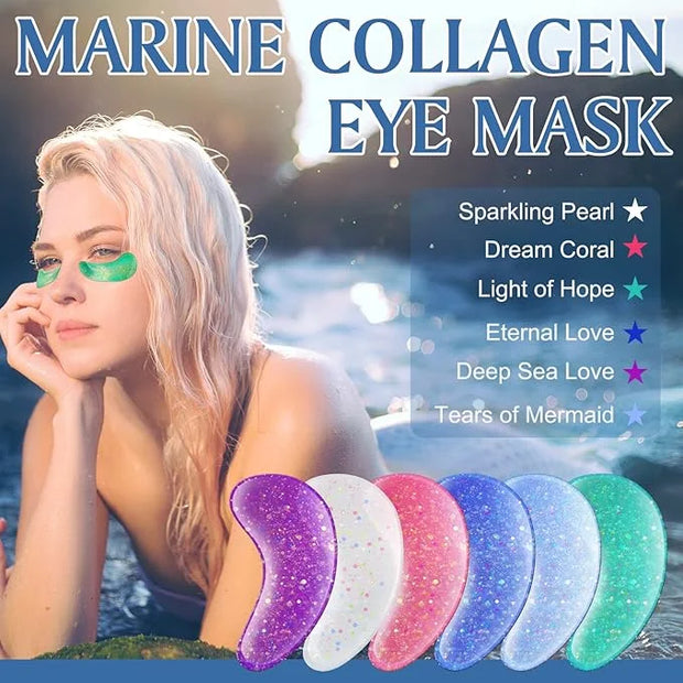 Under Eye Patches (18 Pairs) - Pearl Eye Mask with Natural Marine Collagen, Hyaluronic HA - Reduce Wrinkles, Puffy Eyes, D...