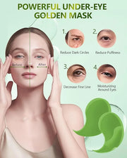 120 Pcs Chlorella Eye Patches,Collagen Under Eye Mask for Puffy Eyes & Dark Circles, Combat Fine Lines and Wrinkles,Non-Ir...