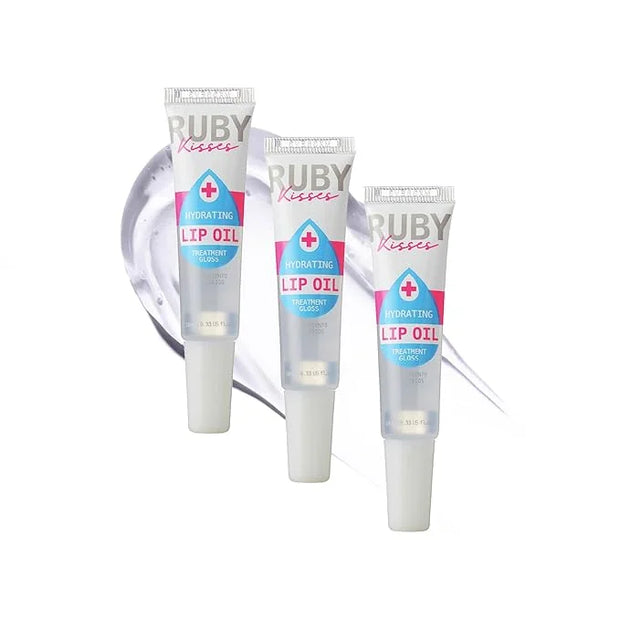 Ruby Kisses Hydrating Lip Gloss Clear Hydrating Lip Gloss (3 PACK) - Product Image