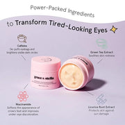 grace & stella Under Eye Cream for Dark Circles - Caffeine Eye Cream Anti Aging for Wrinkles - For Undereye Brightening, P...