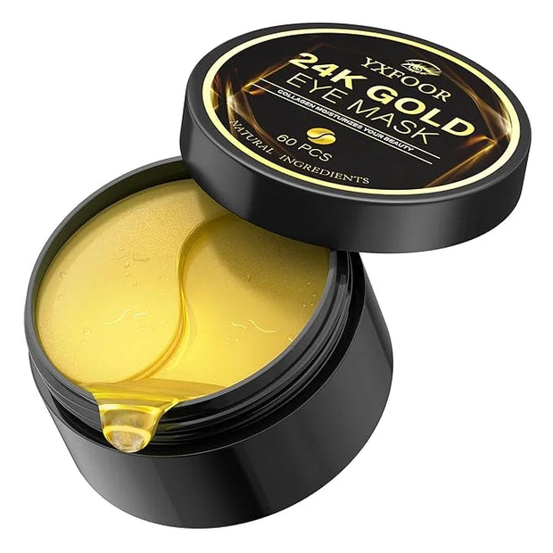 Under Eye Patches (24K Gold, 60PCS) - Under Eye Mask for Puffy Eyes, Fine lines, Dark Circles and Puffiness, Collagen Skin...