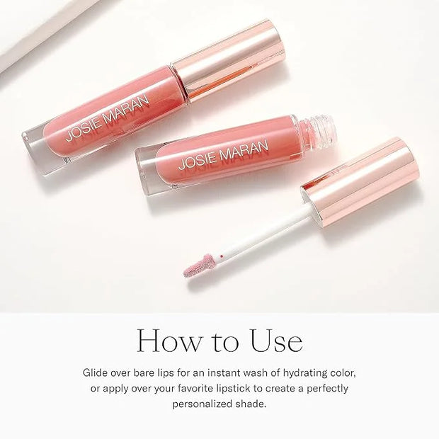 Josie Maran 3-Piece Color Makeup Kit - Argan Oil-Based Makeup Balm for Lips, Cheeks and Eyes, Hyaluronic Acid Lip Plumper ...