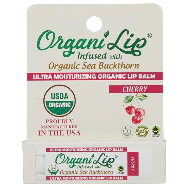 Organic Lip Balm, Cherry Flavor, Ultra Organic,