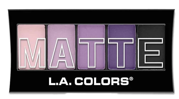 L.A. COLORS 5 Color Matte Eyeshadow Palette, Purple Cashmere CEM473 - Product Image