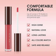 Hydrating Lip Glow Oil, Plumping Lip Oil, Tinted Lip Plumper Gloss,Younger-Looking Lips | Nourishing Long Lasting Non-Stic...