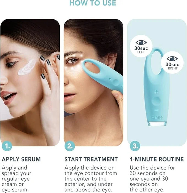 FOREO IRIS Eye Massager Dark Circle Remover & Eyebag Remover Eye Depuffer Anti Aging Increases Absorption of Eye Mask Esse...