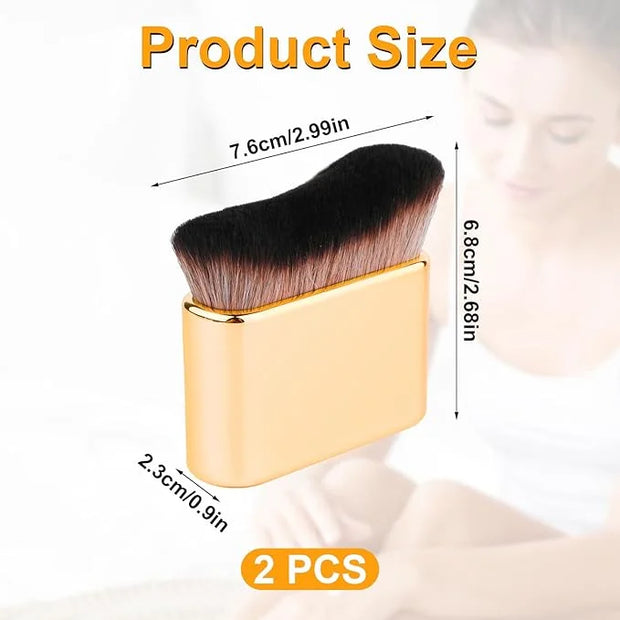 2pcs Self Tanning Brushes, Soft Bristles Body Makeup Brush Liquid Foundation Self Tan Blending Brush Tanning Brush Applica...