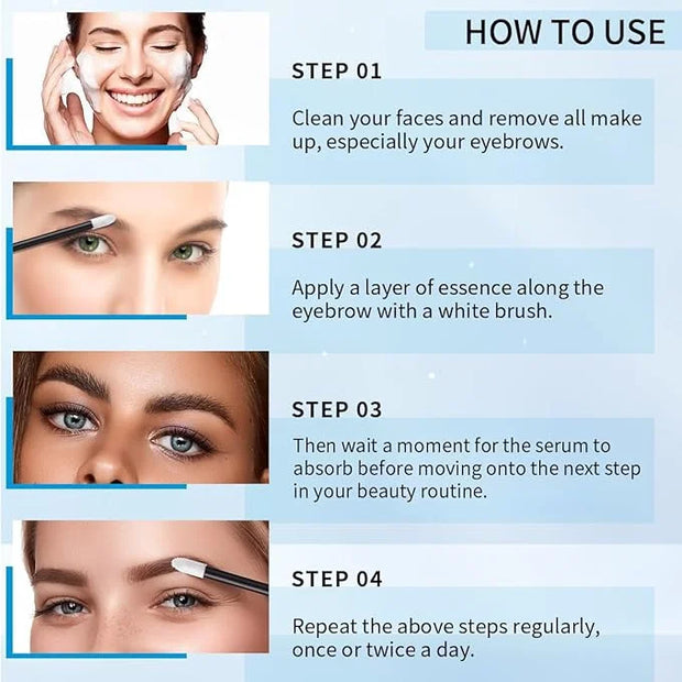 Eyebrow Serum,W3W Eyebrow Growth Serum Advanced Formula for Boost Longer, Fuller, and Thicker Brows Lashes,3 ML (White) - ...