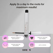 Curacoro 3x Growth Serum For Lash Extension, Peptide Enhancing Solution for Natural Lashes, Lash Extensions & Eyebrows, Ey...