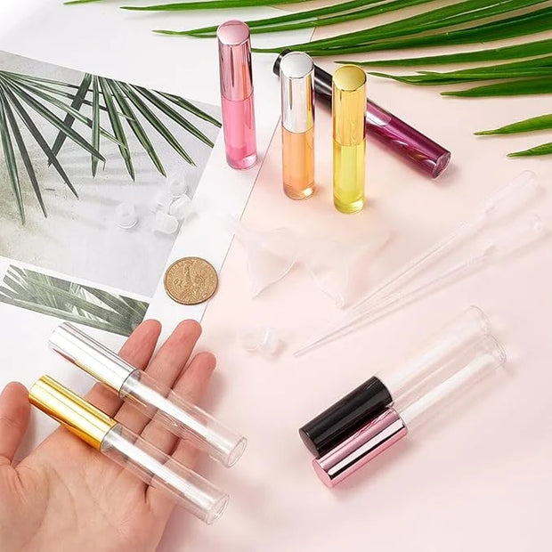 GORGECRAFT 8PCS 10ml Empty Lip Gloss Tubes with Wand Tip Refillable Lipgloss Balm Bottle Clear Plastic Cosmetic Gloss Cont...