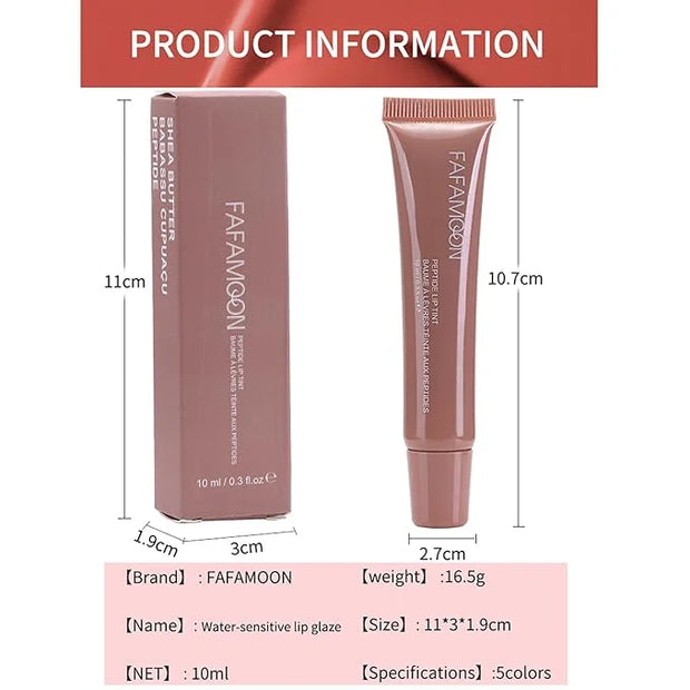 5 Colors Hydrating Lip Glow Oil, Ribbon, Toast, Raspberry jelly, Espresso, White Tinted Lip Oil Gloss, Moisturizing, Hydra...
