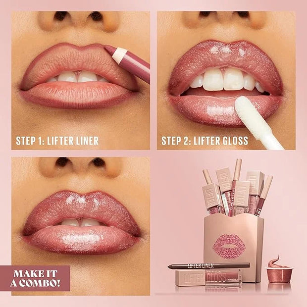 MAYBELLINE Lifter Gloss and Lifter Liner Makeup Gift Set, Lip Gloss and Lip Liner in Shades Petal and Line Leader - Produc...