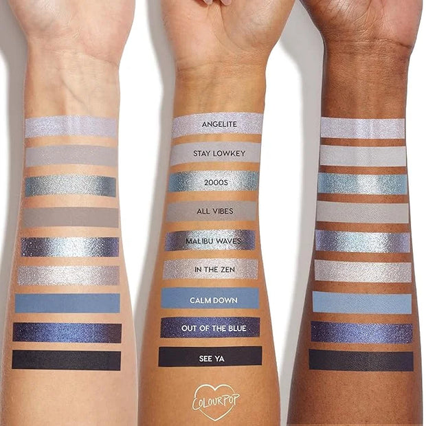 Colourpop So Elemental Eyeshadow Palette - Blue & Silver Shadow Palette with Metallic and Matte Finishes - High-Pigment Ey...