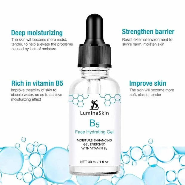 Hydrating Vitamin B5 Gel Skin Moisture-Enhancing Gel, Hyalu B5 Pure Hyaluronic Acid Serum for Face, with Vitamin B5, Anti-...