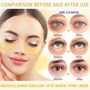 Under Eye Patches, 24K Gold Eye Mask, Eye Patches for Puffy Eyes and Dark Circles Reduce Eye Bags Fine Lines Smooth Wrinkl...