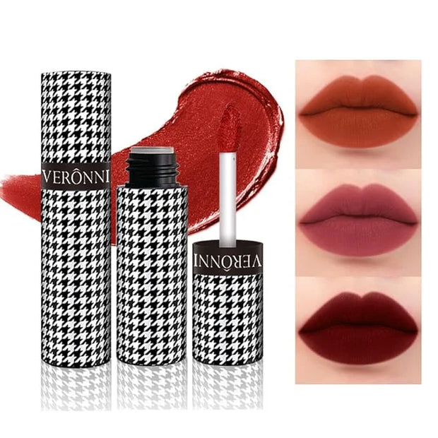 VERONNI Velvet Lip Mud Gloss Set,Matte Lipstick Multi-Purpose Long Lasting Lipgloss Set, Non-Sticky Gloss Smooth Pack Of 3...